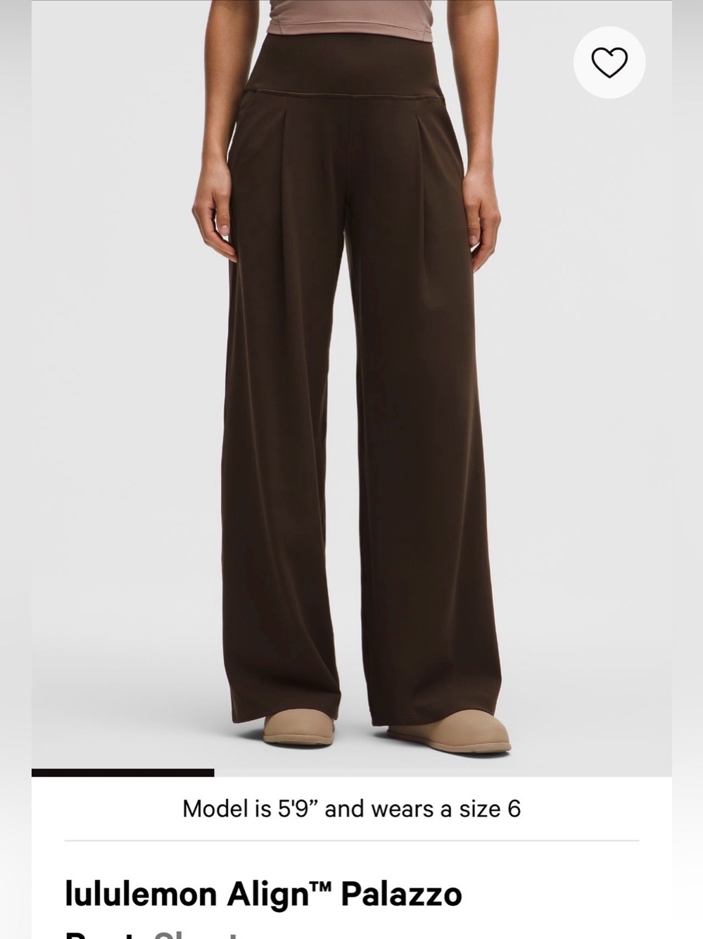 lululemon athletica Wide-Leg Palazzo Pants Sequoia size 6 short